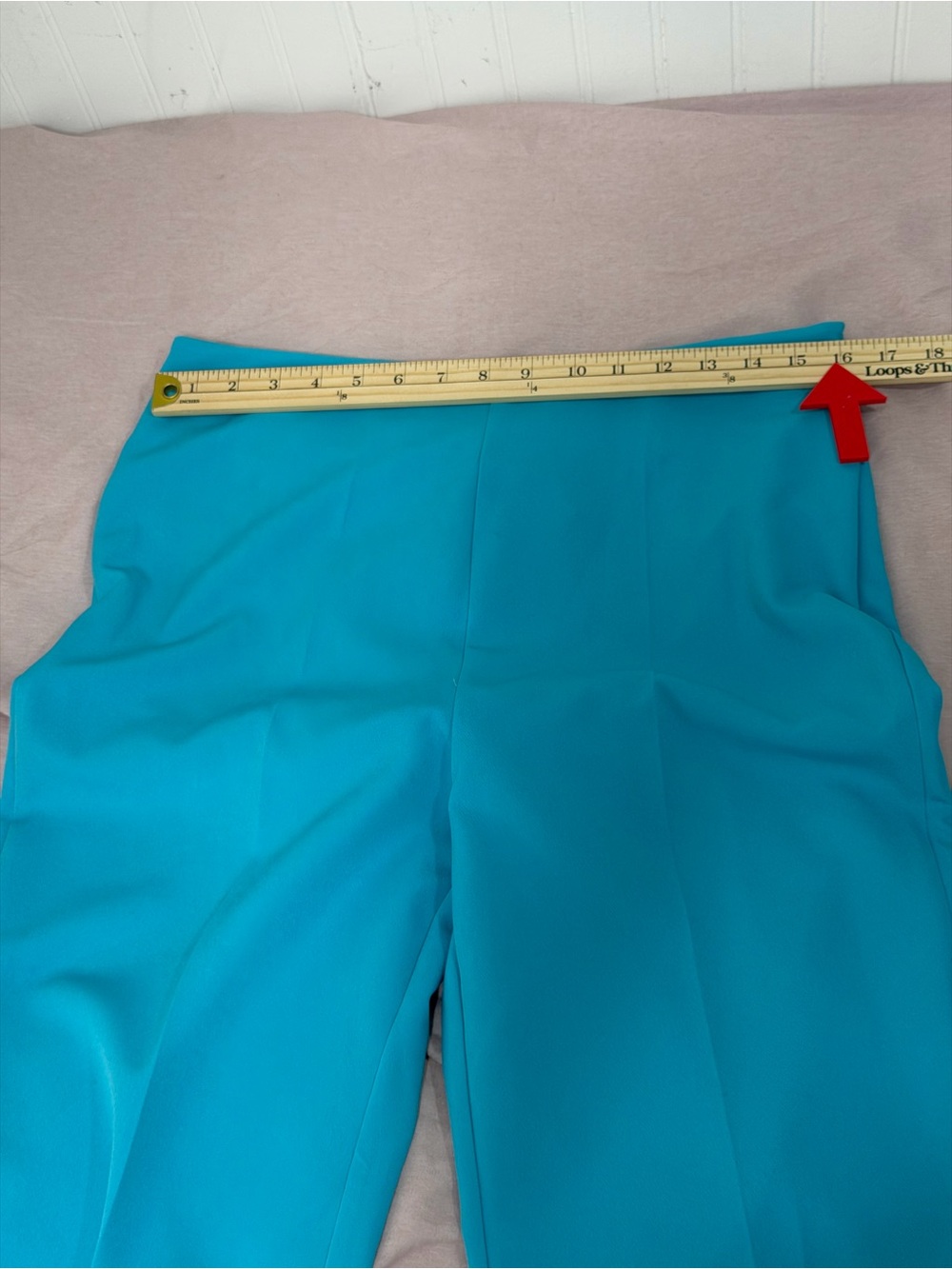 NWT Nasty Gal Turquoise Tailored Super Flare Co-Ord Trousers Sz UK 14/US 10 - Picture 4 of 7
